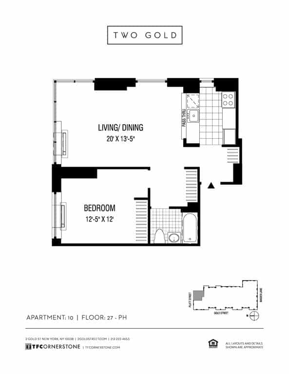 2 Gold St by TF Cornerstone 89 Maiden Lane #3810, Manhattan, NY 10038 2