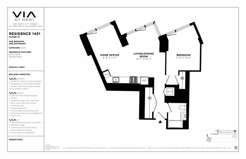 VIA 57 West 625 West 57 Street #1451, Manhattan, NY 10019 2