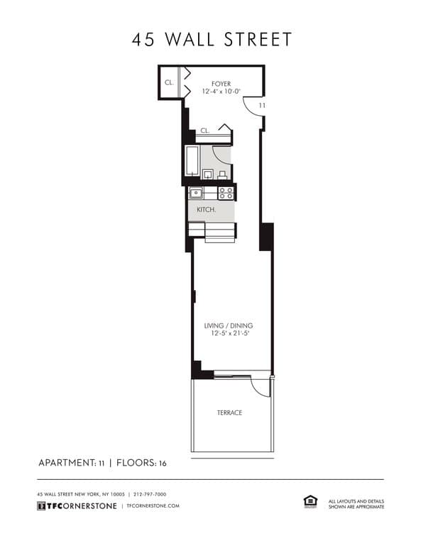 45 Wall St by TF Cornerstone 45 Wall Street #1611, Manhattan, NY 10005 1