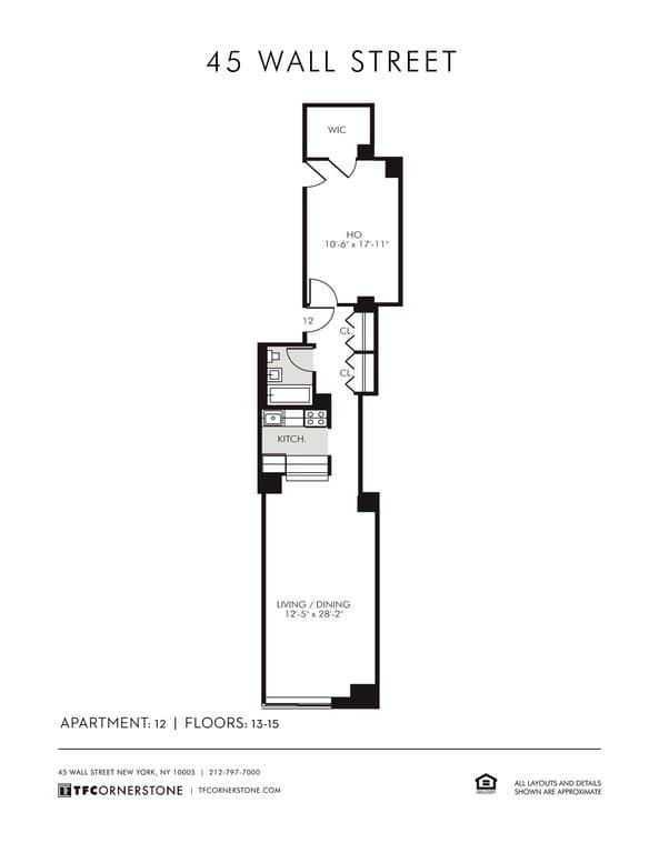 45 Wall St by TF Cornerstone 45 Wall Street #1412, Manhattan, NY 10005 1