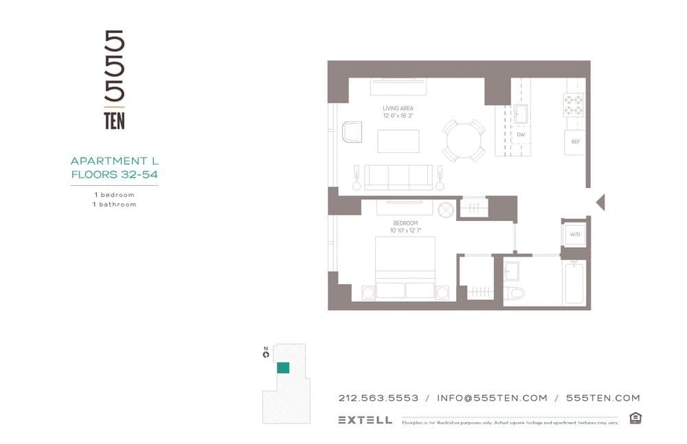 555 10 Avenue #39L, Manhattan, NY 10018 1