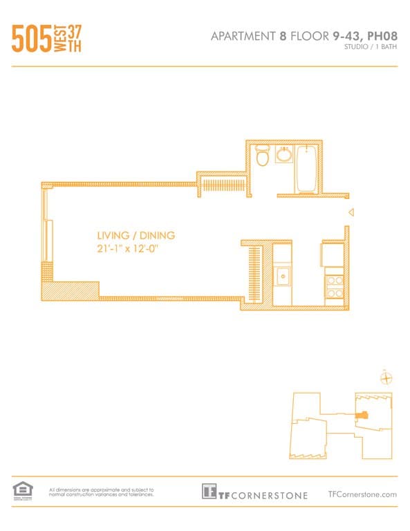 505W37 505 West 37 Street #1508, Manhattan, NY 10018 1