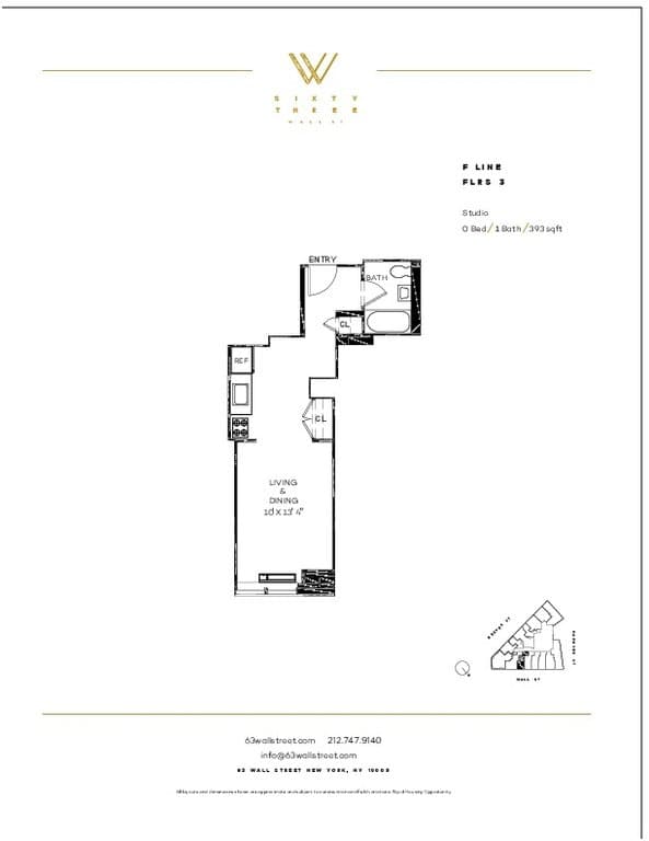 63 Wall Street Apartments 1B Hanover Street #3F, Manhattan, NY 10005 1