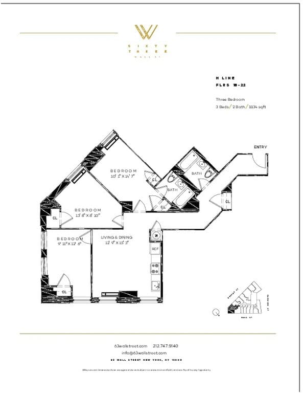 63 Wall Street Apartments 1B Hanover Street #67-19H, Manhattan, NY 10005 1