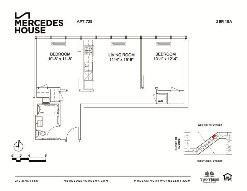 Mercedes House 550 West 54 Street #725, Manhattan, NY 10019 1