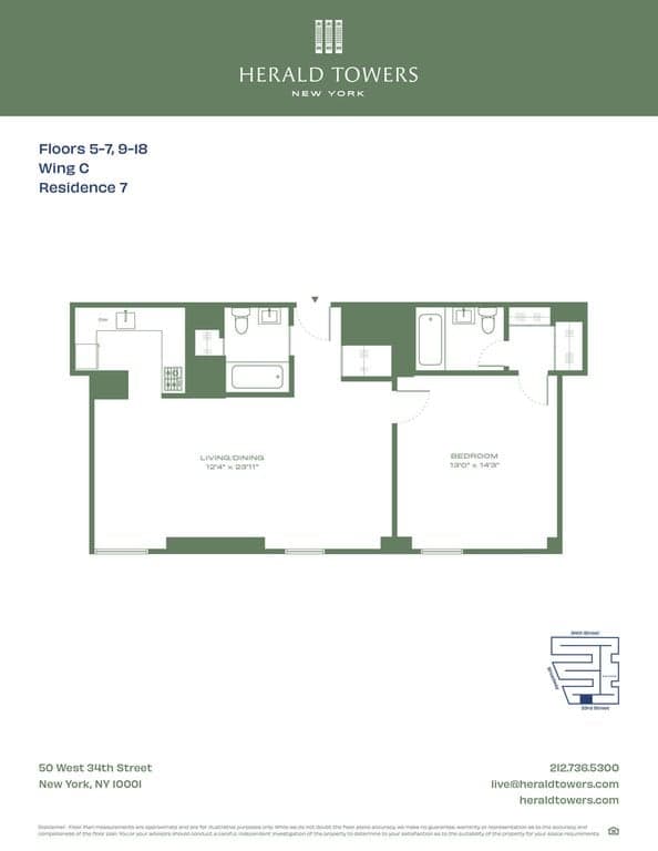 Herald Towers  50 West 34 Street #05C07, Manhattan, NY 10001 1