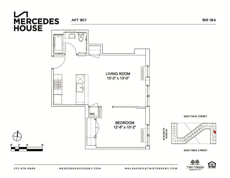 Mercedes House 550 West 54 Street #907, Manhattan, NY 10019 1