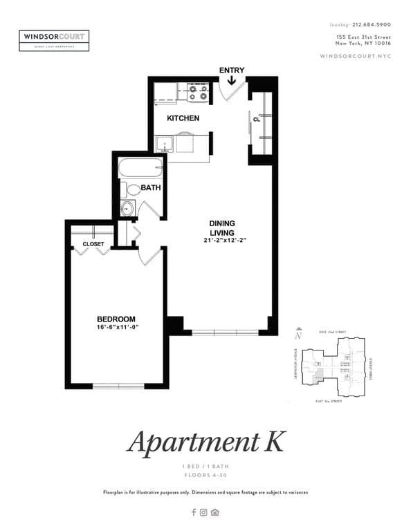 Windsor Court 155 East 31 Street #E12K, Manhattan, NY 10016 1