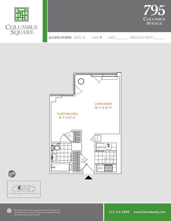795 Columbus Avenue #15F, Manhattan, NY 10025 1