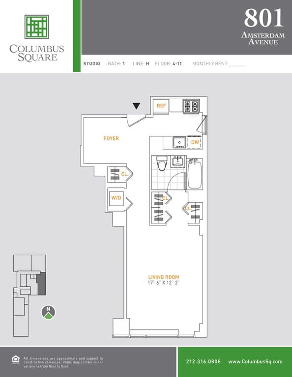 801 Amsterdam Avenue #11H, Manhattan, NY 10025 1