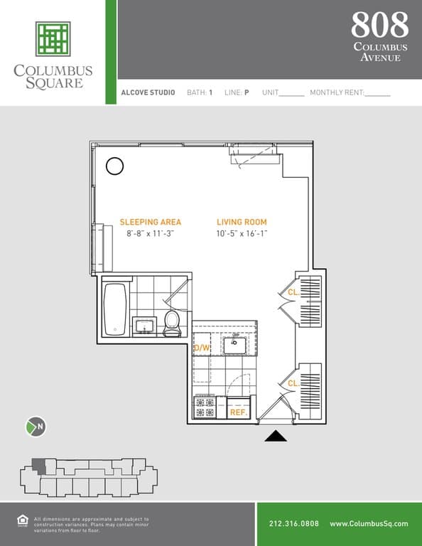 808 Columbus Avenue #21P, Manhattan, NY 10025 1