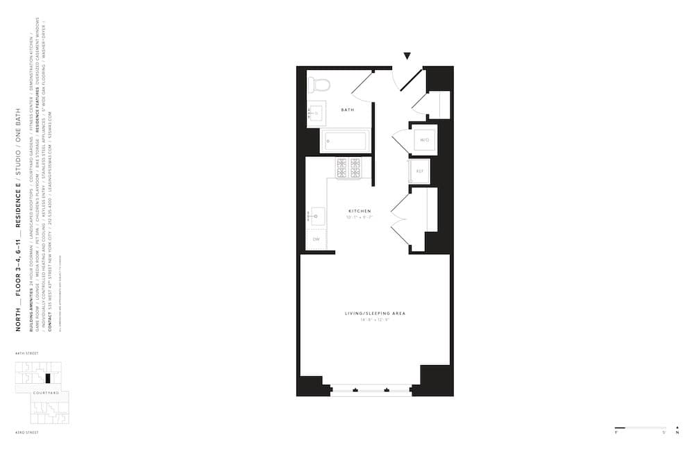 535 West 43 Street #NORTH9E, Manhattan, NY 10036 1