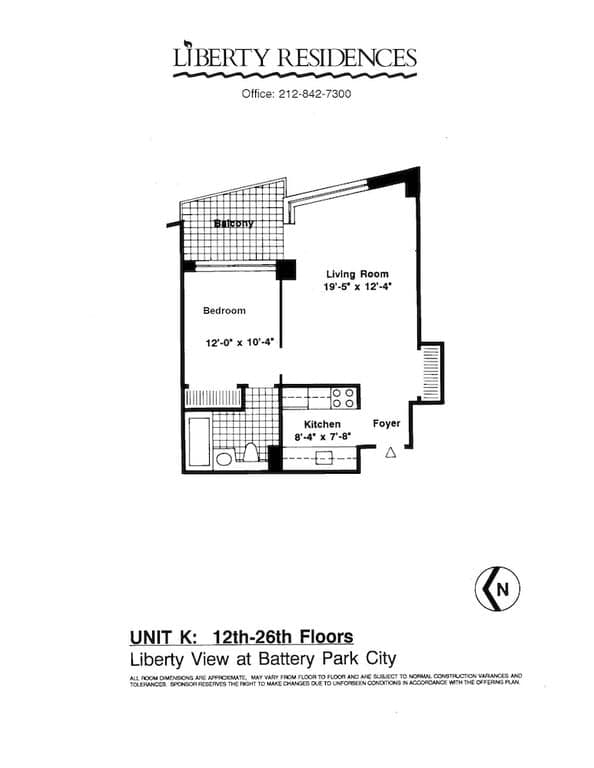 99 Battery Place #26K, Manhattan, NY 10280 1