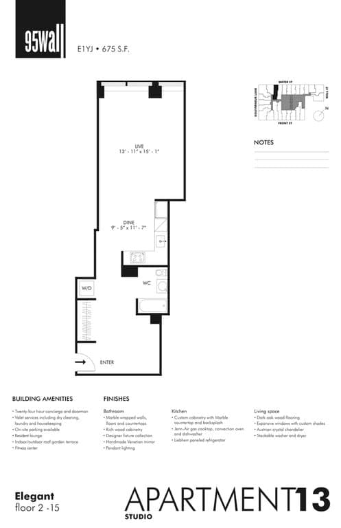 95 Wall St. in Financial District 95 Wall Street #313, Manhattan, NY 10005 1