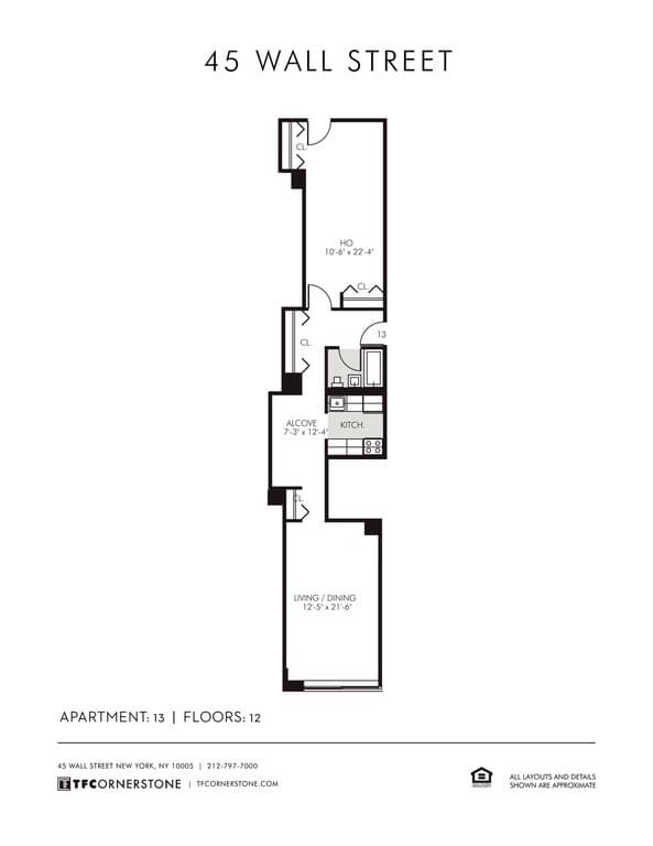 45 Wall St by TF Cornerstone 45 Wall Street #1213, Manhattan, NY 10005 1